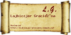 Lajbiczjer Graciána névjegykártya